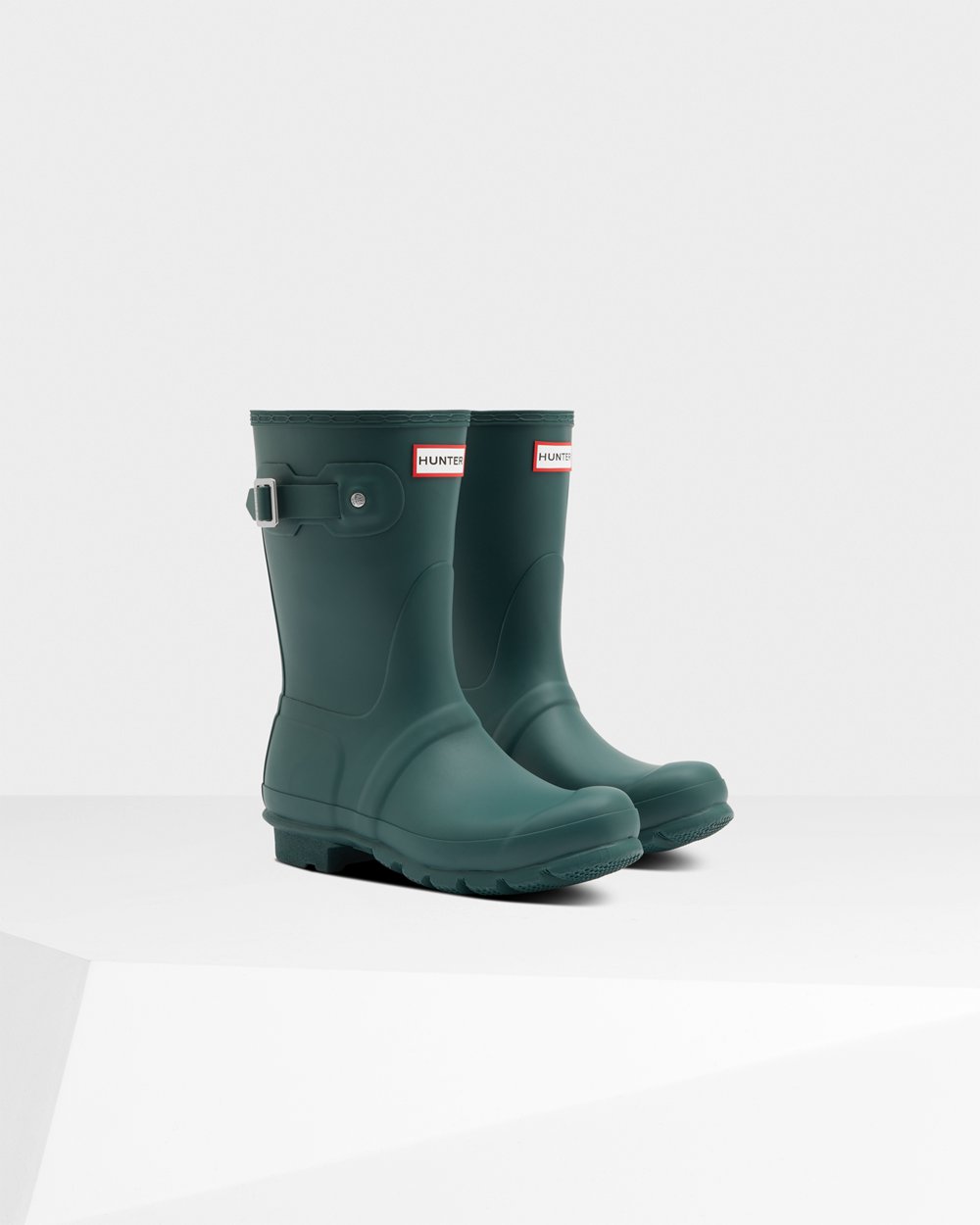 Womens Hunter Short Rain Boots Green - Original - 7095428-HC